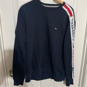 Tommy Hilfiger Sweatshirt with Side Logo Taping In Navy